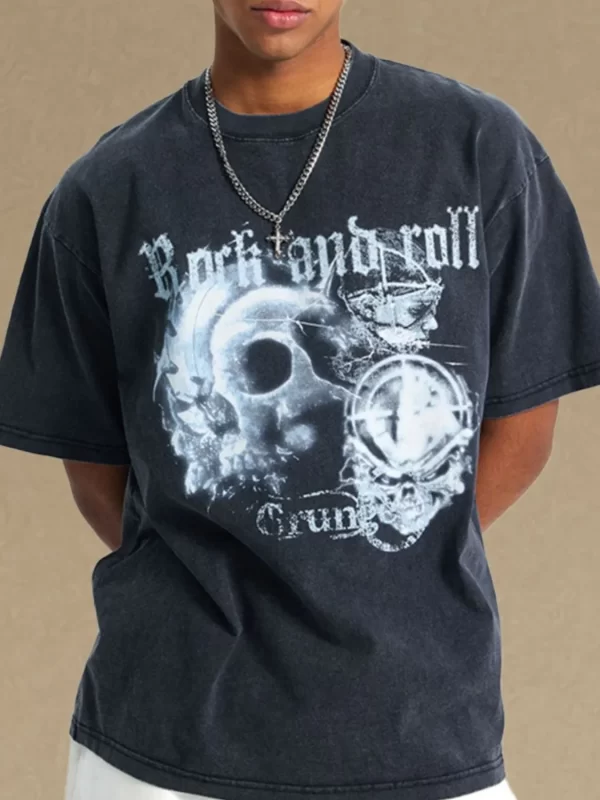 Men's Round Neck Half Sleeve Graphic T-Shirt - Image 4