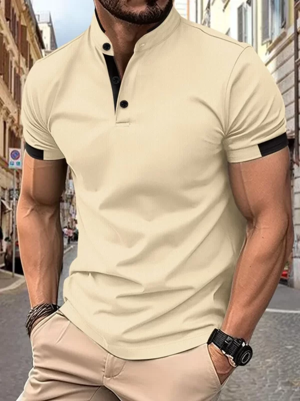 Men's Full Size Collared Neck Short Sleeve Polo Plus Size - Image 3