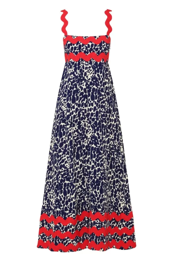 Printed Square Neck Wide Strap Maxi Dress - Image 2