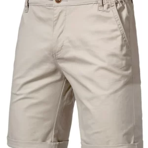 Men's Elastic Waist Shorts with Pockets