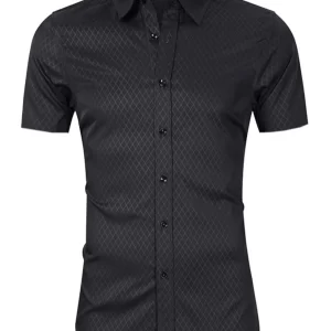 Men's Collared Neck Short Sleeve Shirt