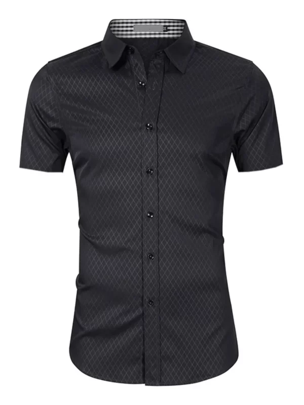 Men's Collared Neck Short Sleeve Shirt