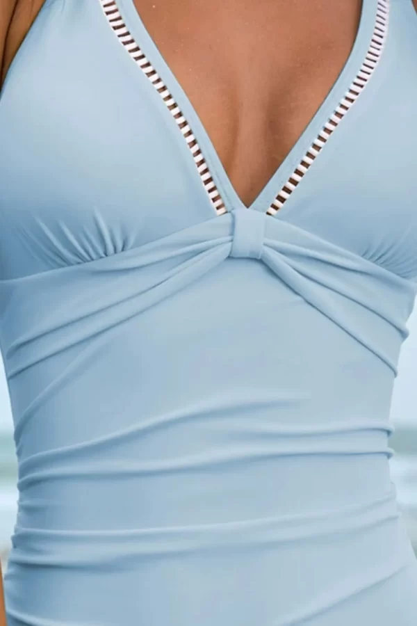 Double Spaghetti Strap One-Piece Swimwear - Image 8