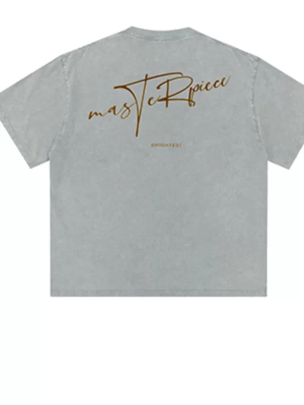 Men's Plus Size Round Neck Letter Graphic T-Shirt - Image 2