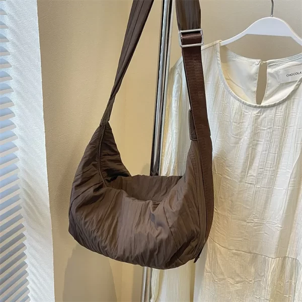 Pleated Dumpling Crossbody Bag - Image 4