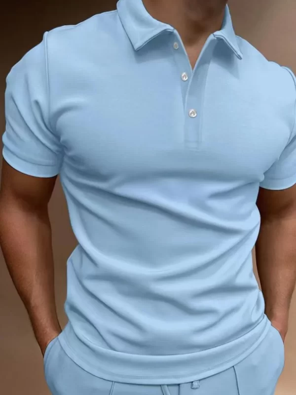 Men's Full Size Collared Neck Short Sleeve Polo Plus Size - Image 5