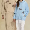 Men's Graphic Long Sleeve Hoodie with Kangaroo Pocket