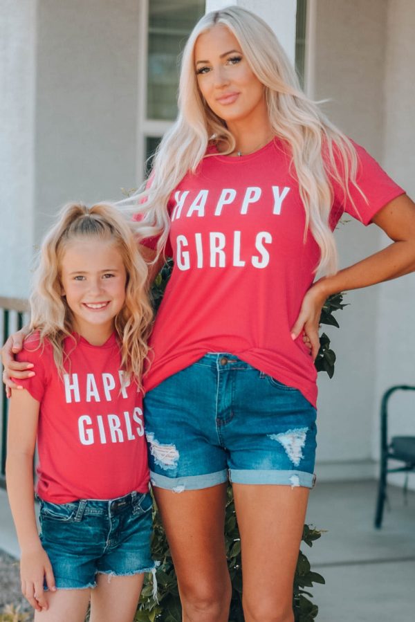 Girls Letter Graphic Short Sleeve T-Shirt - Image 7