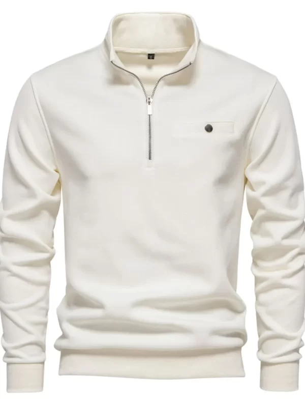 Men's Quarter Zip Long Sleeve Sweatshirt