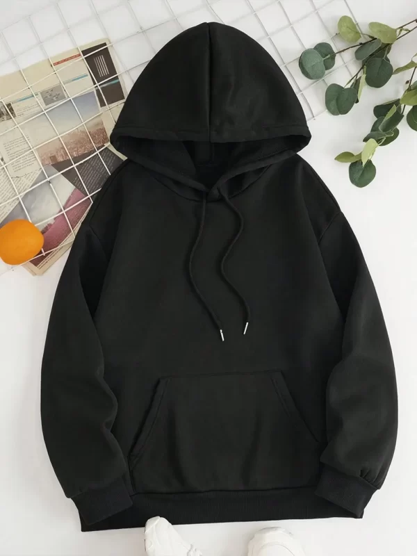 Drawstring Dropped Shoulder Hoodie - Image 31