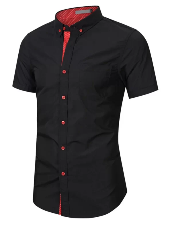 Men's Button Up Short Sleeve Shirt - Image 6