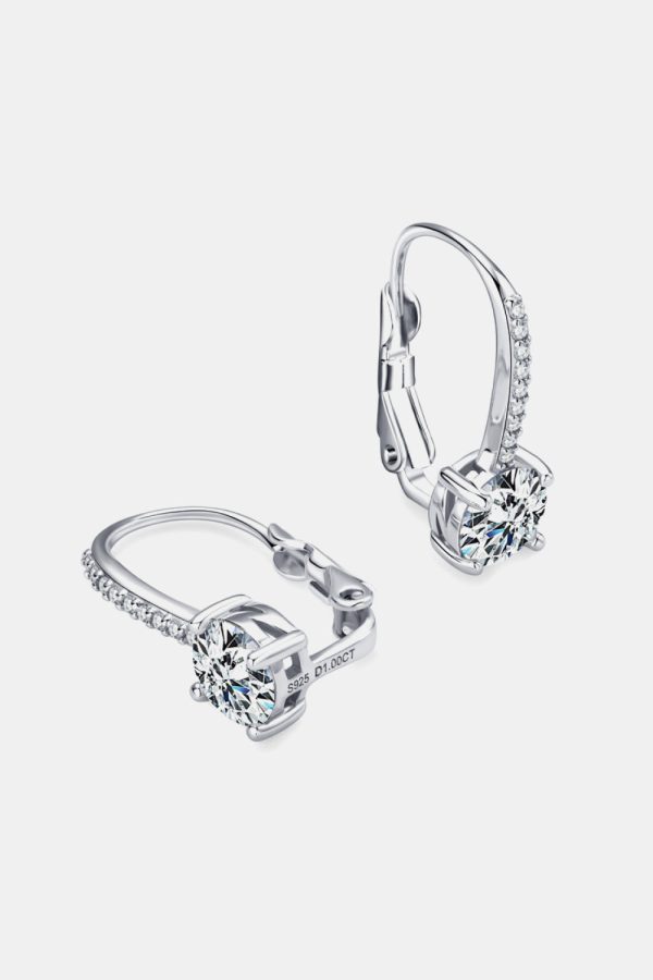 2 Carat Moissanite 925 Sterling Silver Earrings - Image 6