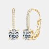 2 Carat Moissanite 925 Sterling Silver Earrings