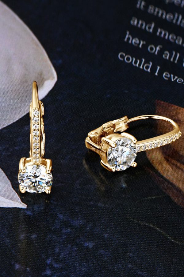 2 Carat Moissanite 925 Sterling Silver Earrings - Image 4