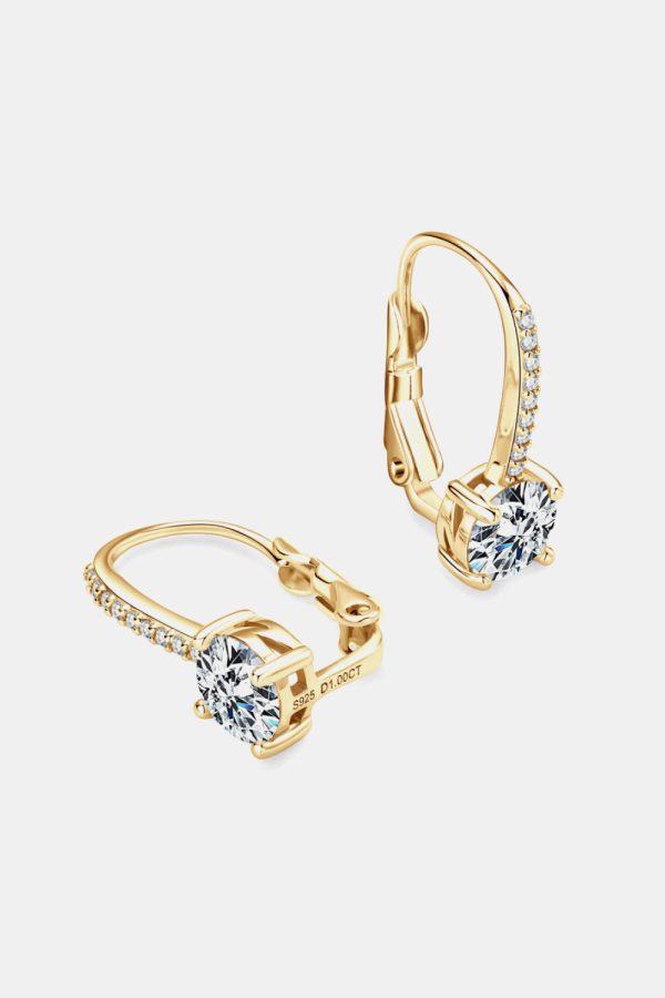 2 Carat Moissanite 925 Sterling Silver Earrings - Image 3