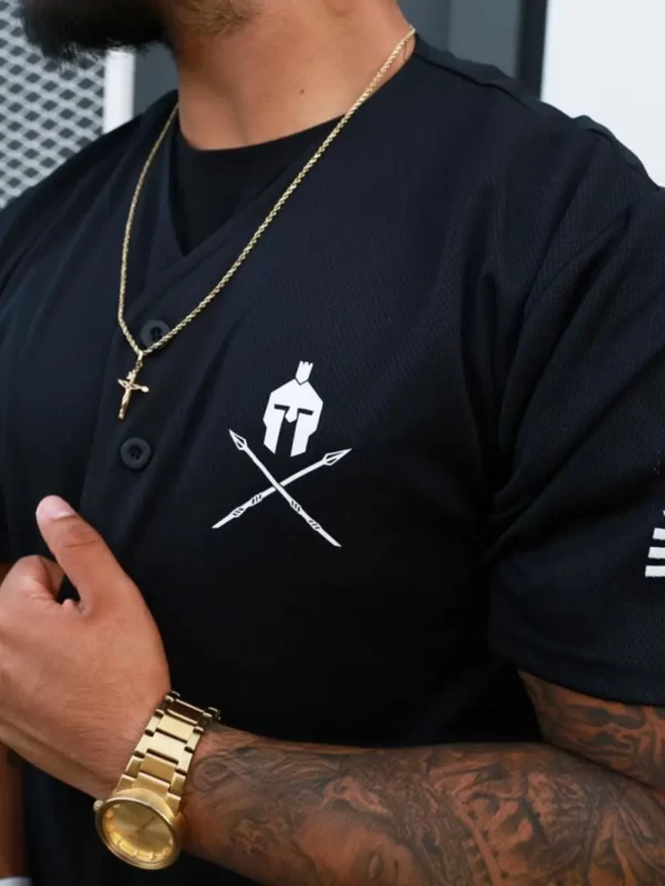 Men's Graphic Button Down Short Sleeve Top - Image 4