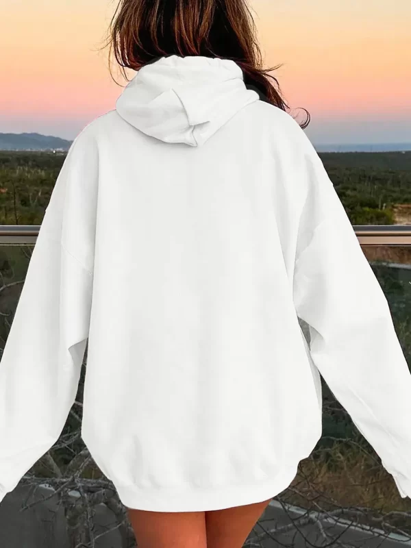 Drawstring Dropped Shoulder Hoodie - Image 28