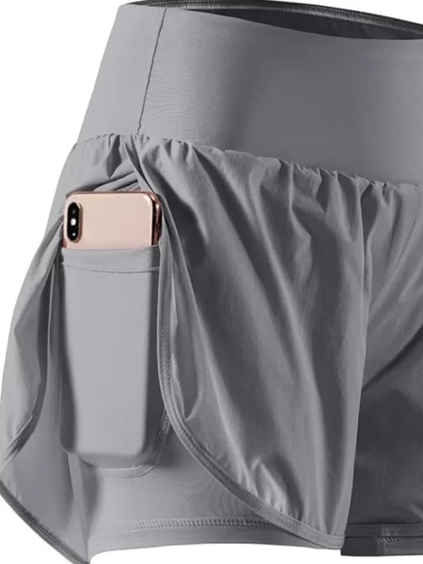 Pocketed High Waist Active Shorts - Image 7