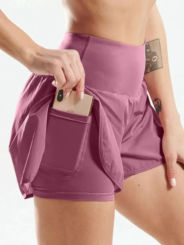 Pocketed High Waist Active Shorts - Image 3