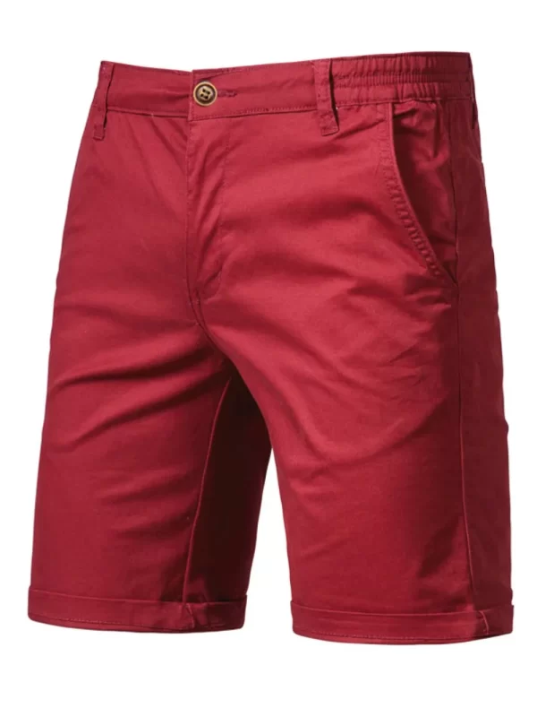 Men's Elastic Waist Shorts with Pockets - Image 4