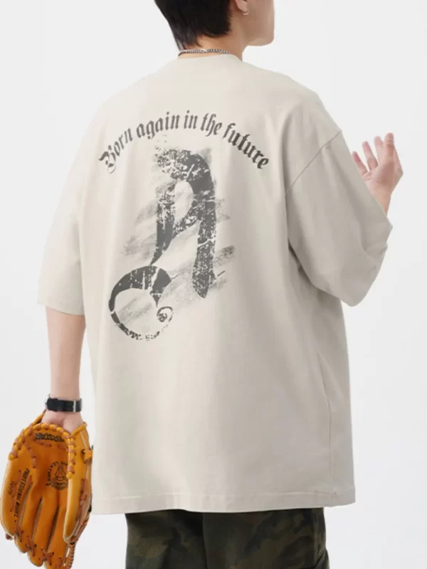 Men's Plus Size Graphic Round Neck Half Sleeve T-Shirt - Image 9