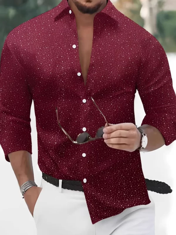 Men's Full Size Button Up Long Sleeve Shirt Plus Size - Image 10