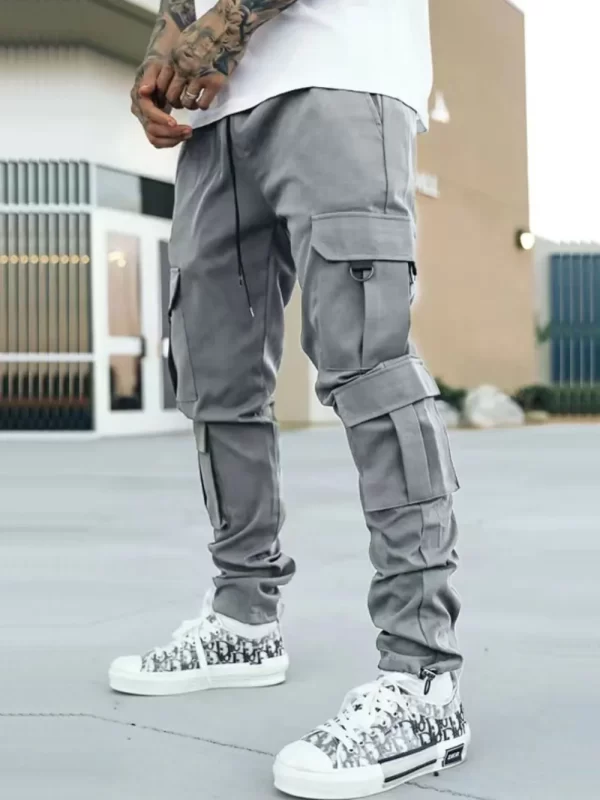 Men's Drawstring Pants with Cargo Pockets - Image 10