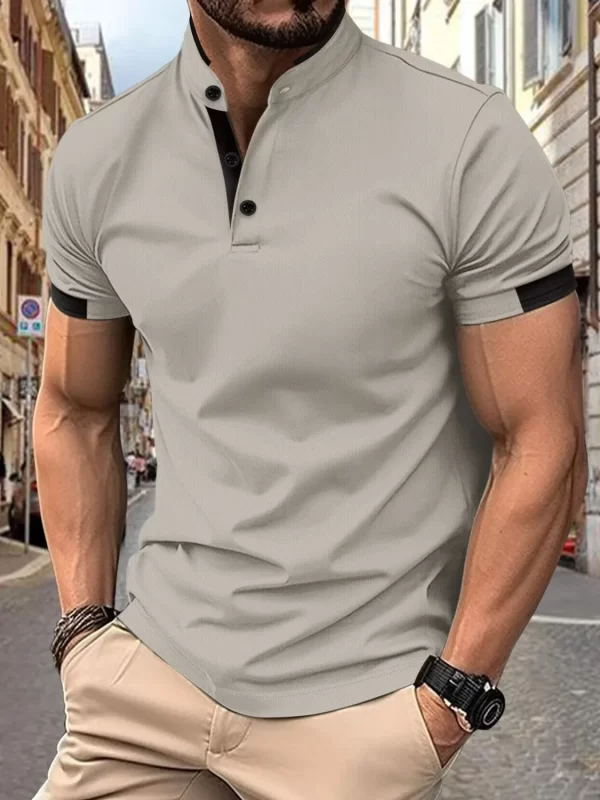 Men's Full Size Collared Neck Short Sleeve Polo Plus Size - Image 2