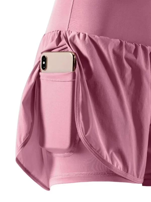 Pocketed High Waist Active Shorts - Image 2