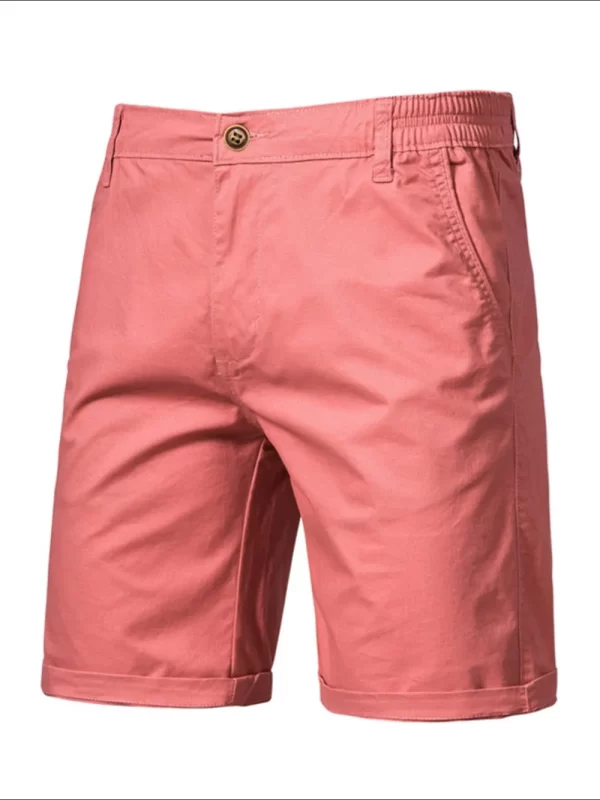 Men's Elastic Waist Shorts with Pockets - Image 3