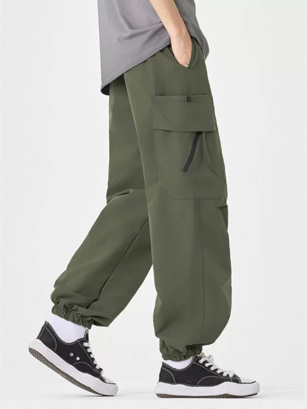Men's Plus Size Casual Cargo Pants with Multiple Pockets - Image 10