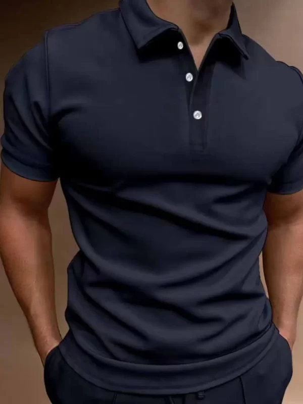 Men's Full Size Collared Neck Short Sleeve Polo Plus Size - Image 4