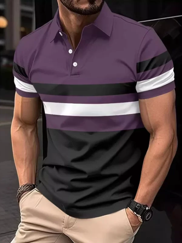 Men's Full Size Collared Neck Short Sleeve Polo Plus Size - Image 11