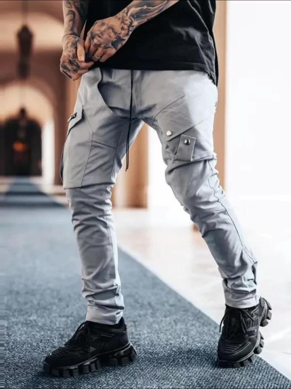 Men's Plus Size Pants with Cargo Pockets - Image 4