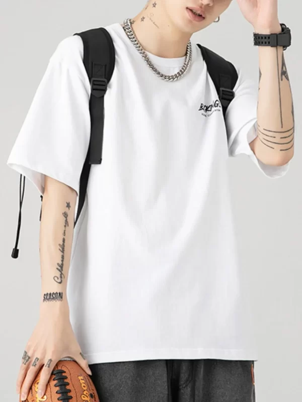 Men's Full Size Round Neck Half Sleeve T-Shirt Plus Size - Image 6