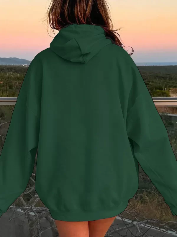 Drawstring Dropped Shoulder Hoodie - Image 11