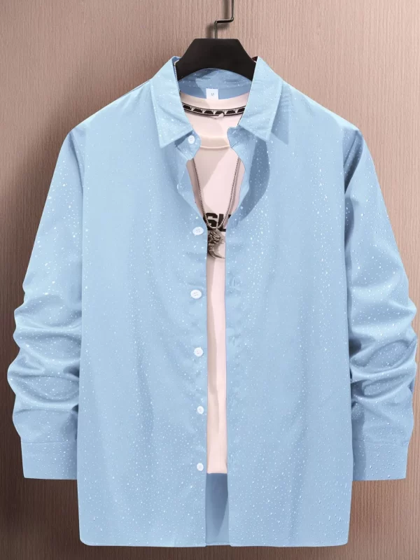 Men's Full Size Button Up Long Sleeve Shirt Plus Size - Image 2