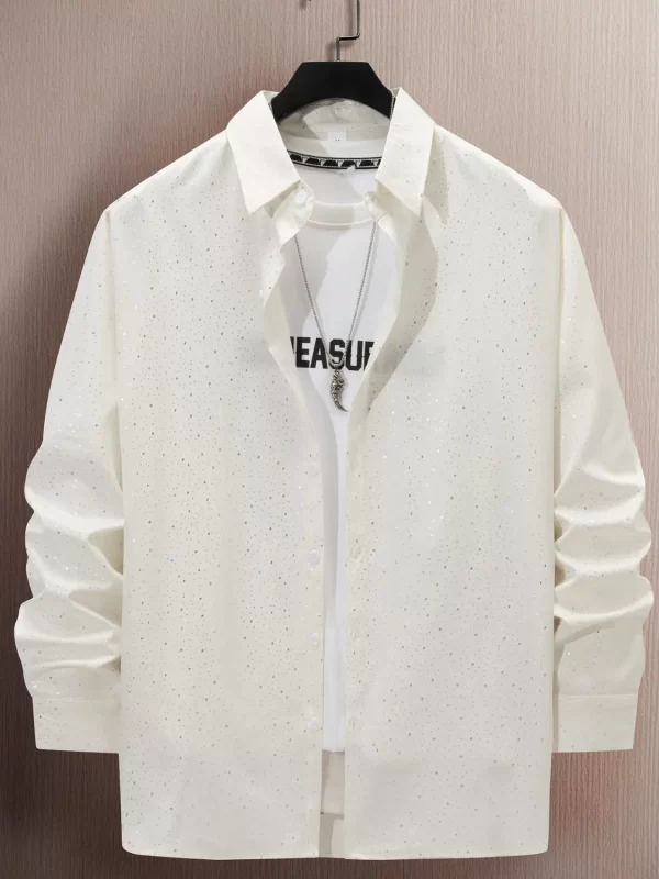 Men's Full Size Button Up Long Sleeve Shirt Plus Size - Image 3