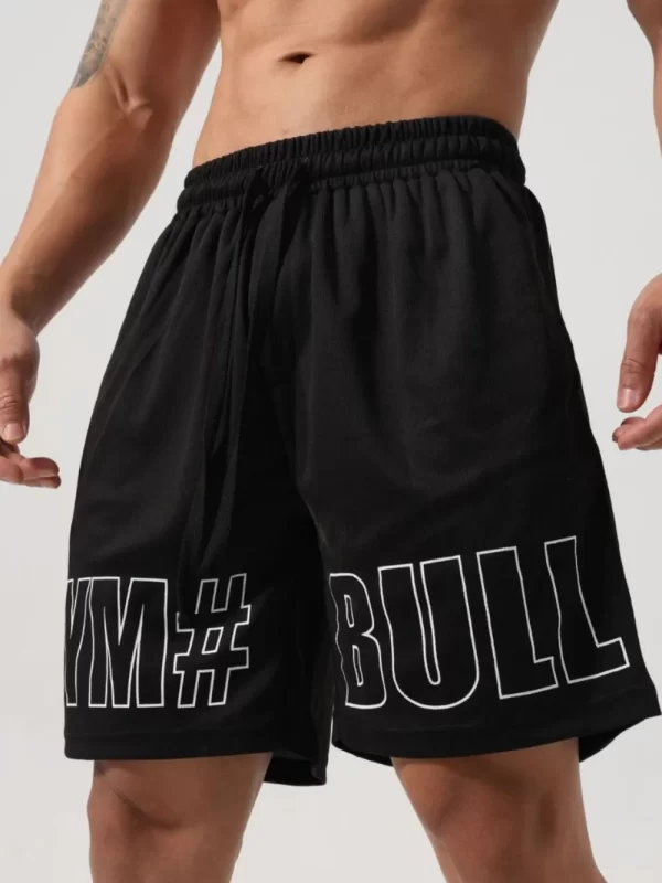 Men's Plus Size Letter Drawstring Shorts - Image 6