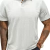 Men's Classic Chevron Textured Polo Shirt
