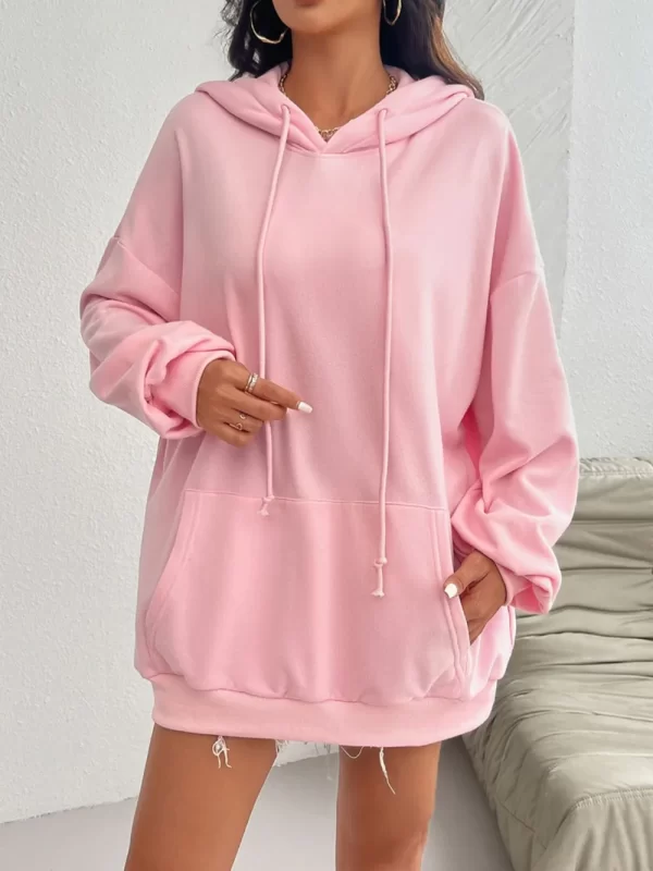 Devine Drawstring Long Sleeve Hoodie - Image 2