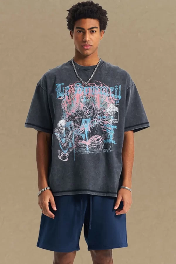 Men's Graphic Round Neck Half Sleeve T-Shirt - Image 6