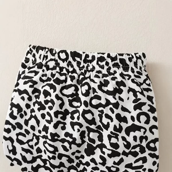 Leopard Round Neck Long Sleeve Top and Pants Set - Image 2