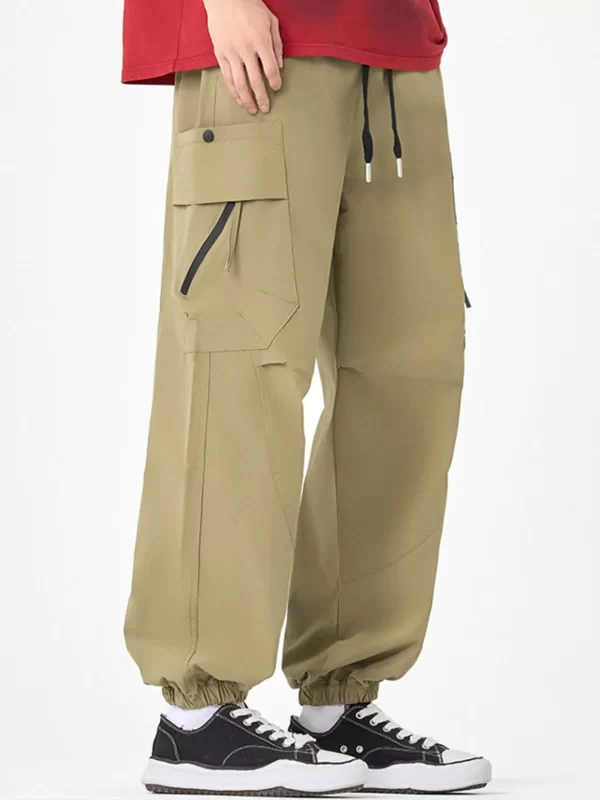 Men's Plus Size Casual Cargo Pants with Multiple Pockets - Image 4