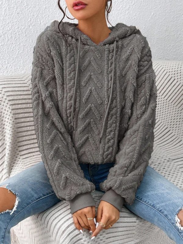 Drawstring Long Sleeve Hoodie - Image 28