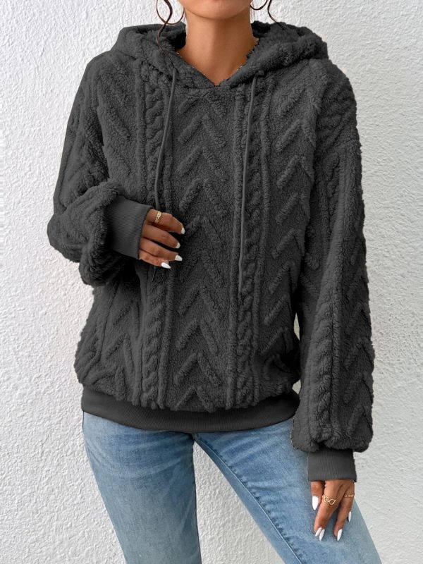 Drawstring Long Sleeve Hoodie - Image 18