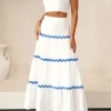 Contrast Trim Cami and Maxi Skirt Set