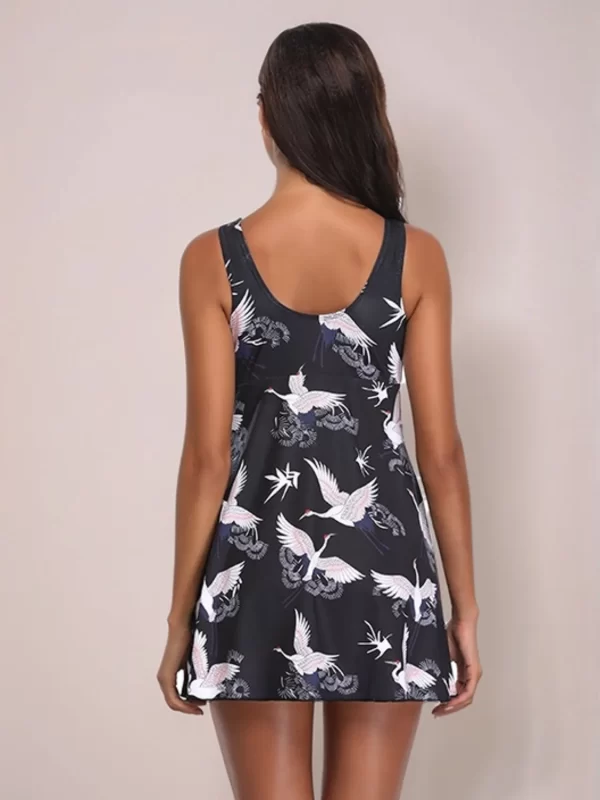 Full Size Printed Slit Plunge One-Piece Swimwear Plus Size - Image 5
