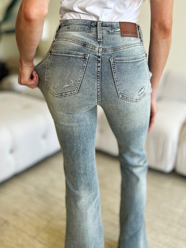 Judy Blue Full Size Mid Rise Flare Jeans - Image 5