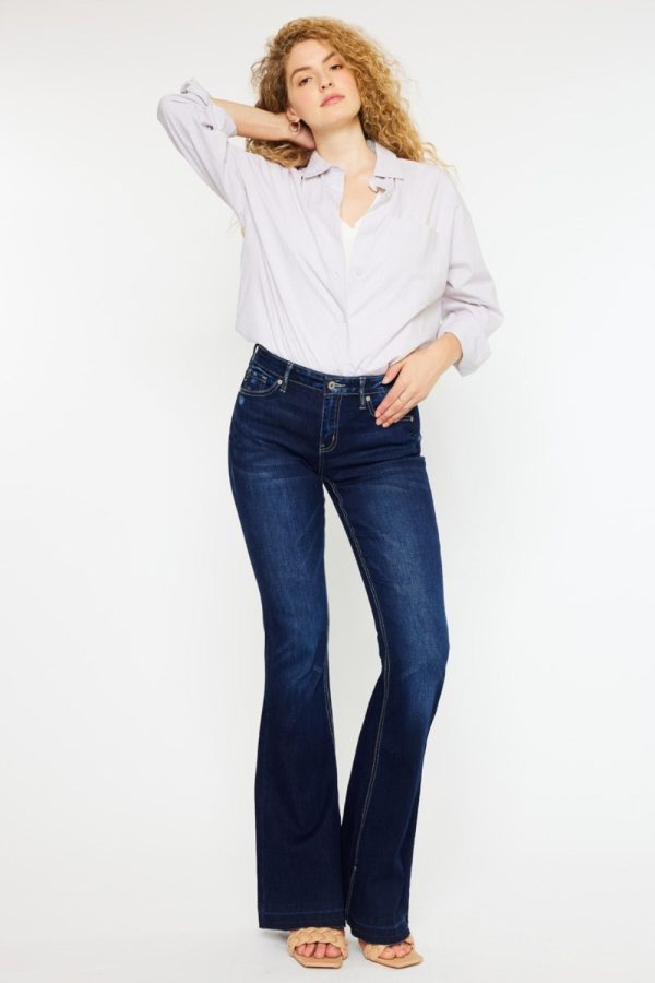 Kancan Mid Rise Slim Flare Jeans - Image 7